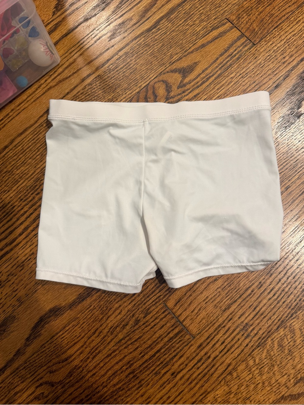 Girls  White Performance Stretch Shorts